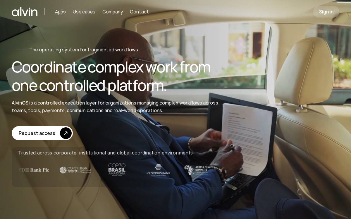 Alvinapp website preview