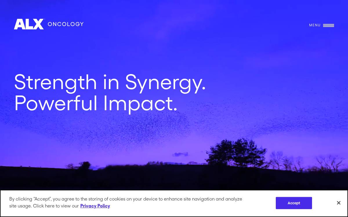 Alx Oncology website preview