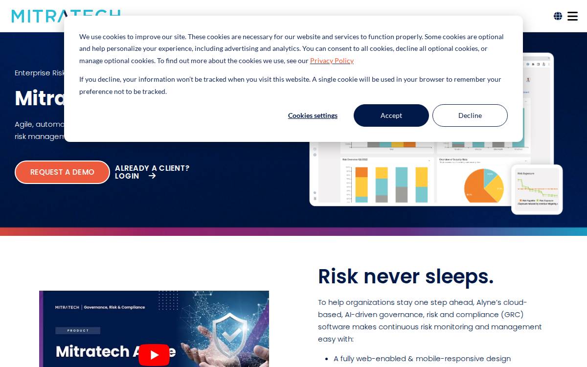 Alyne website preview