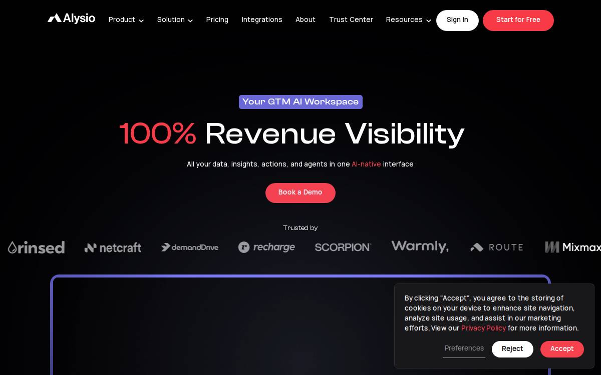 Alysio website preview