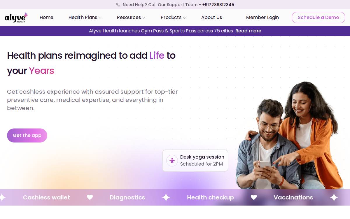 Alyve Health website preview