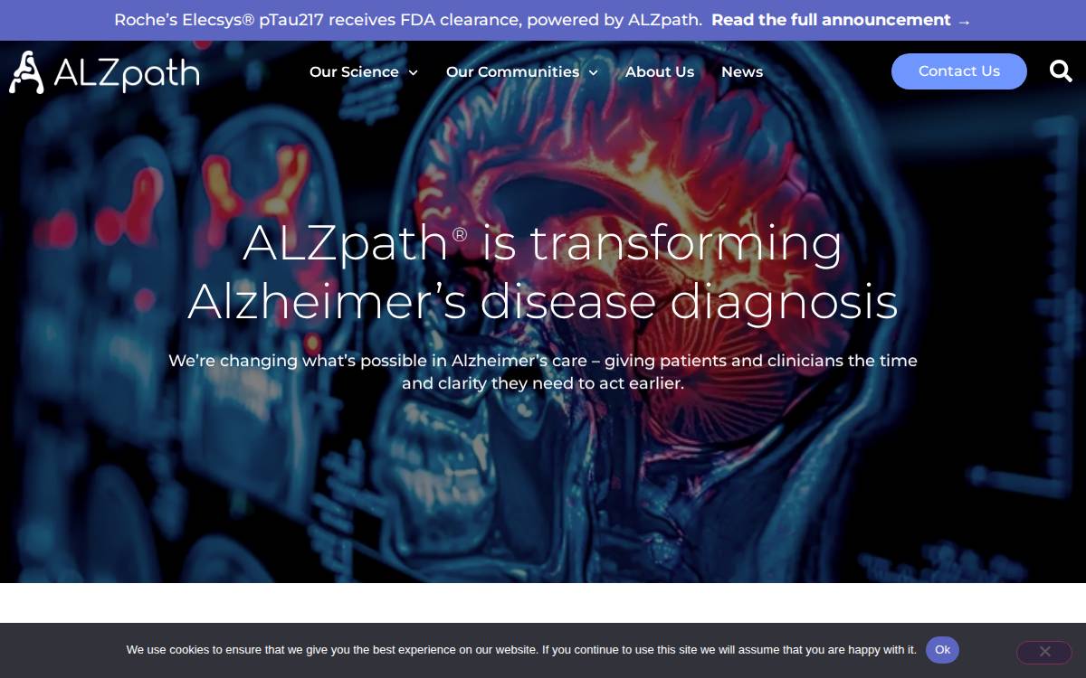 ALZpath website preview