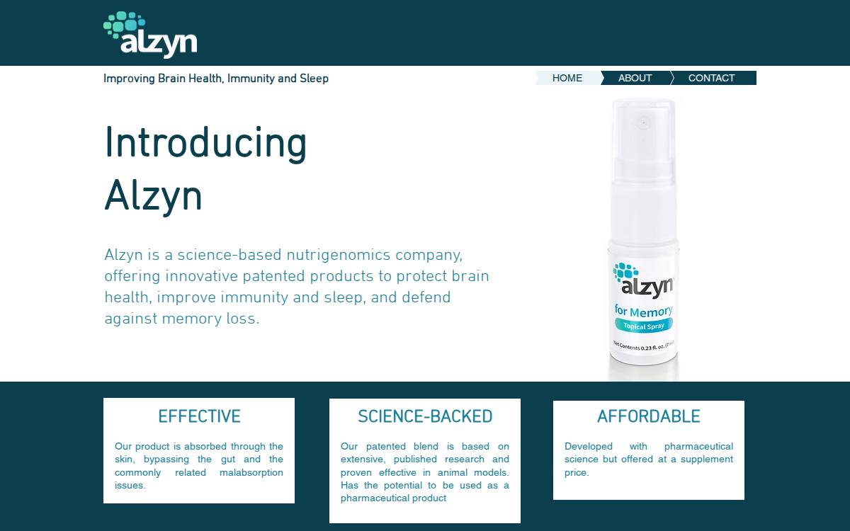 Alzyn website preview