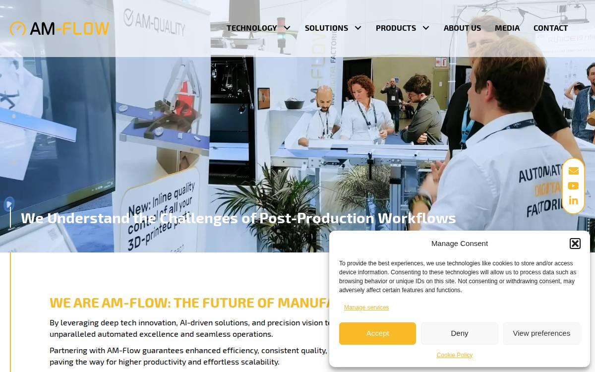 AM-Flow website preview
