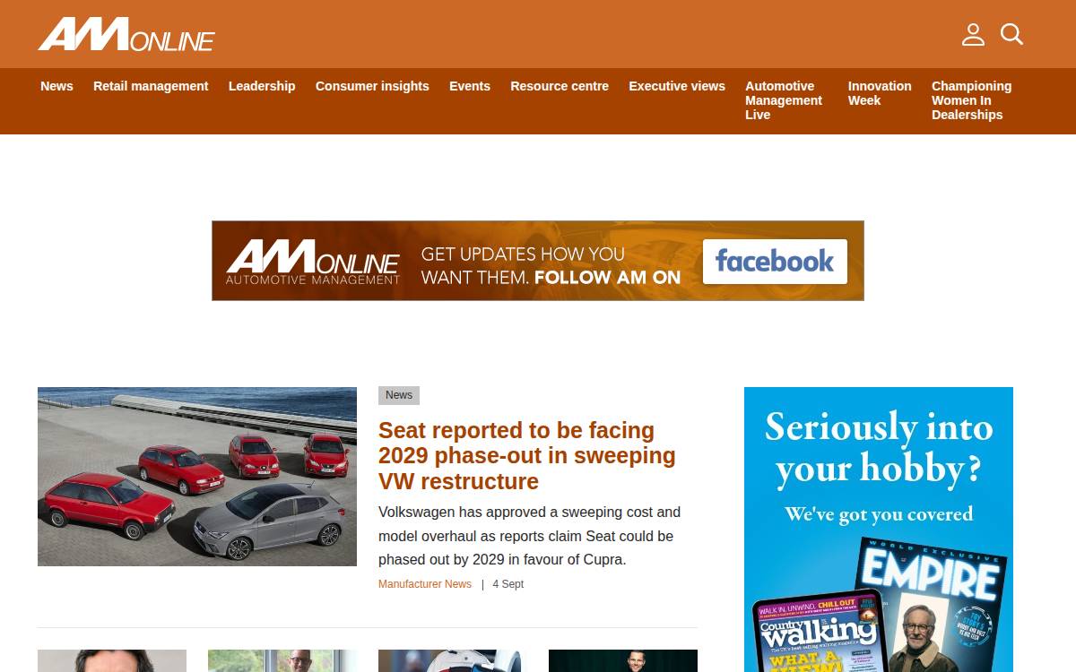 Am Online website preview