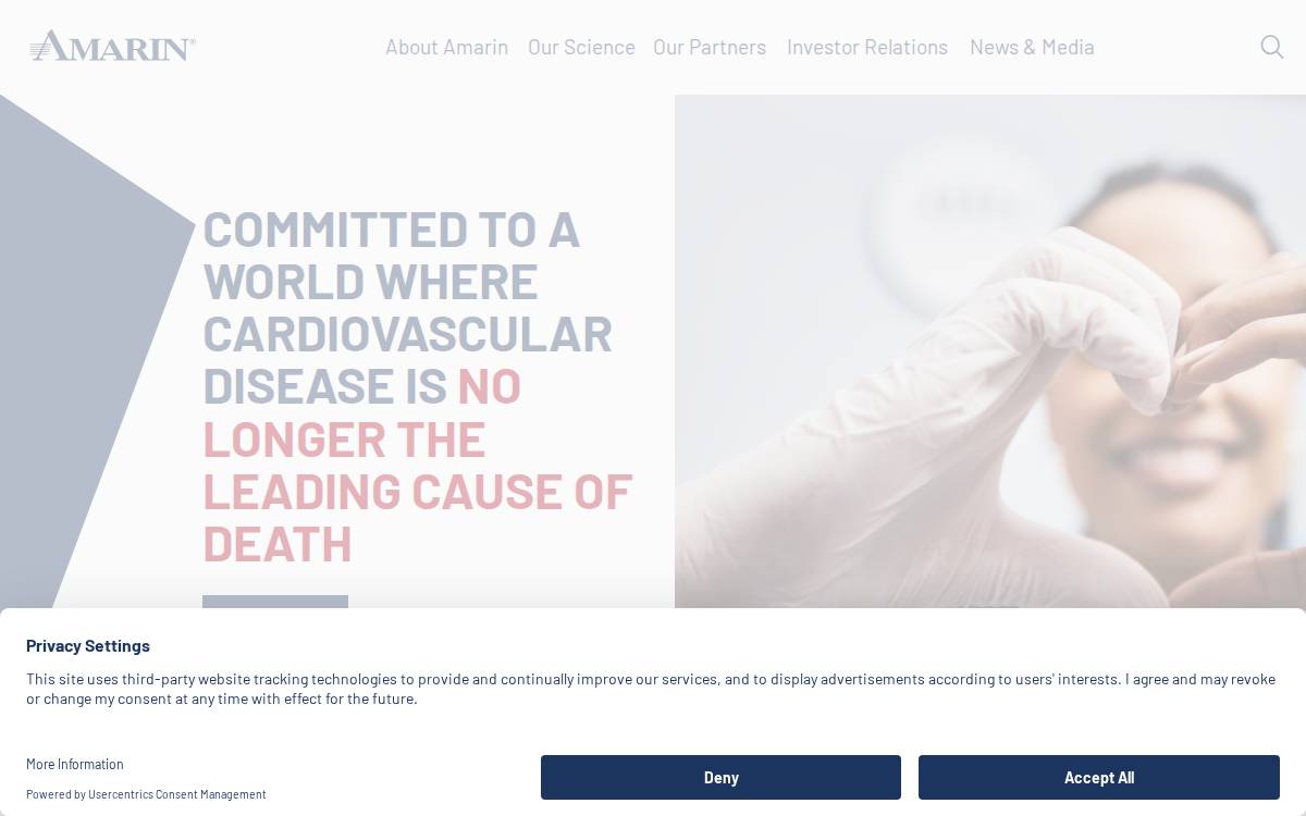 Amarin website preview