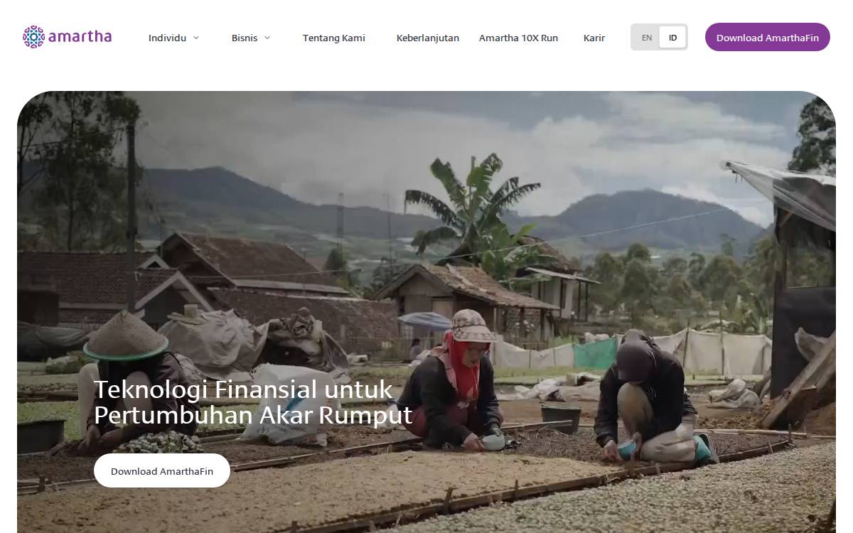 Amartha website preview