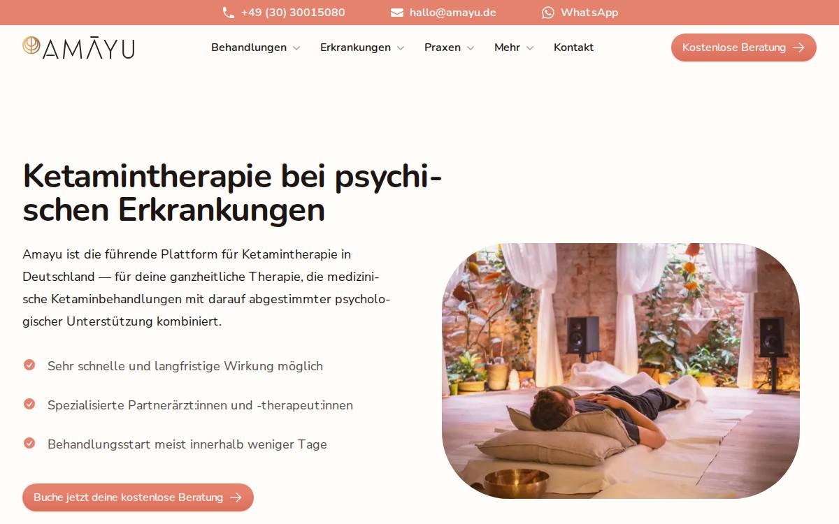 Amayu Health website preview