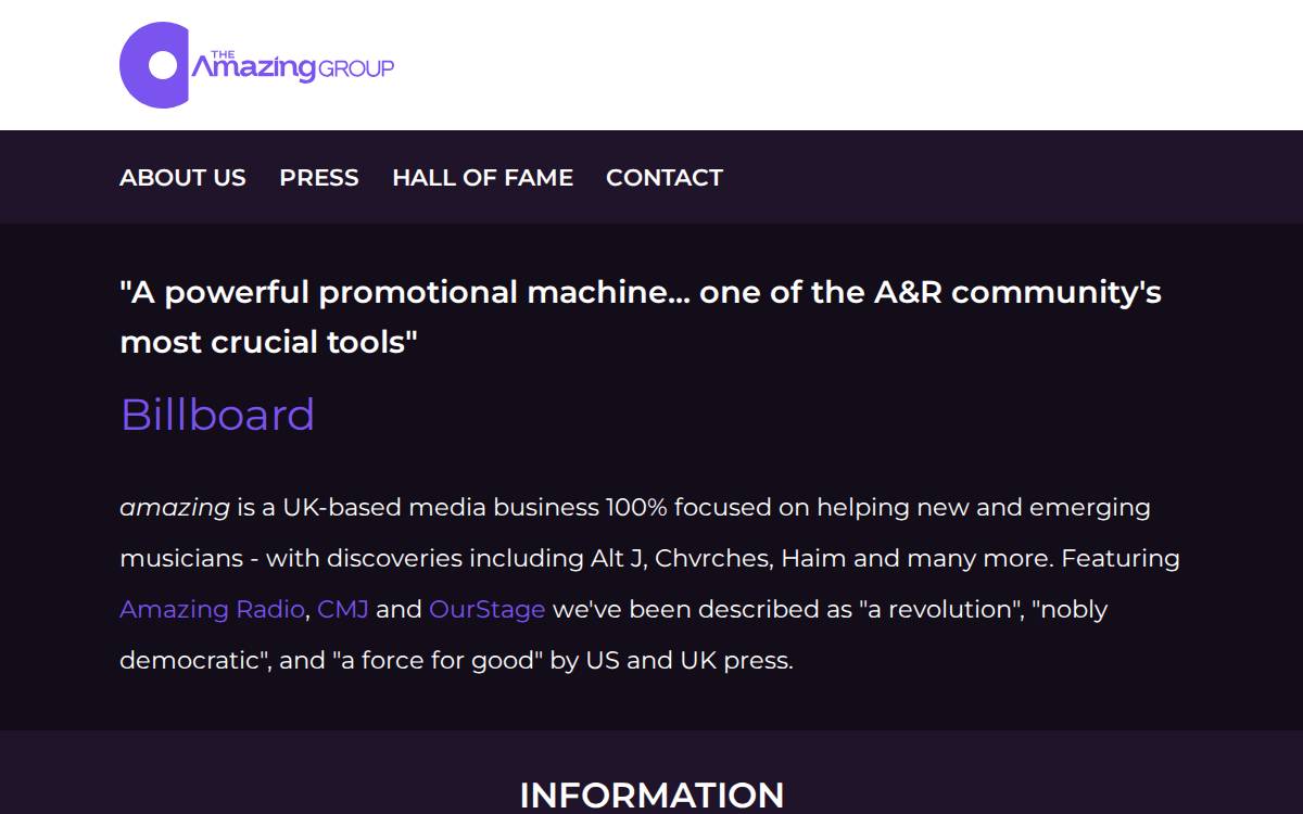 Amazing Media website preview