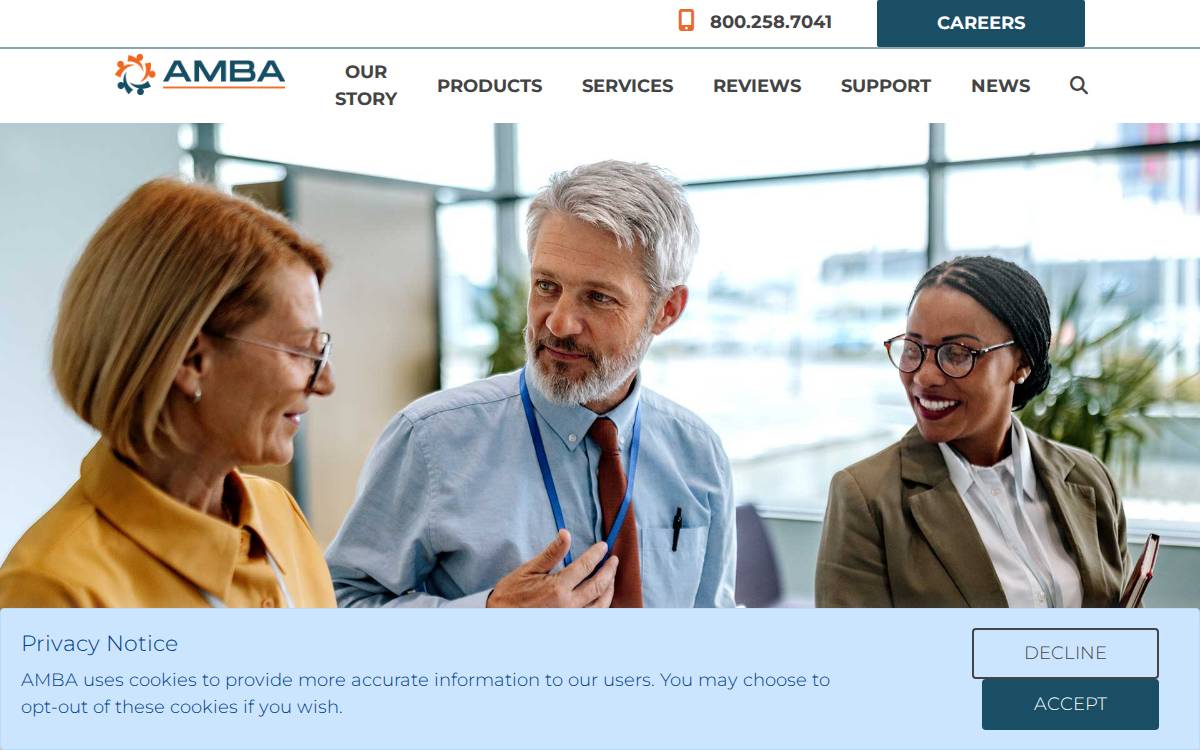 AMBA website preview