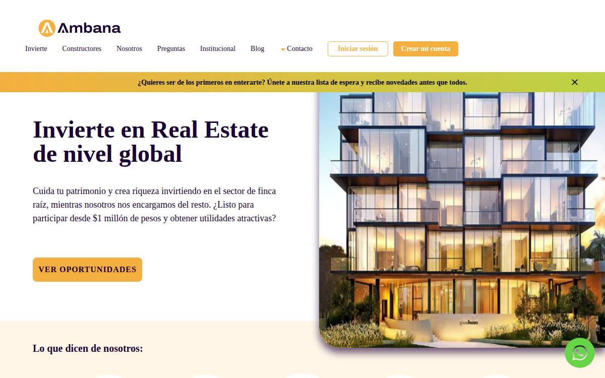 Ambana website preview