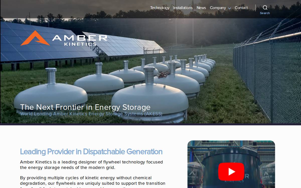Amber Kinetics website preview