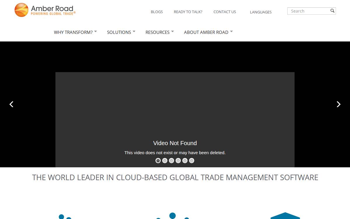 Amber Road website preview