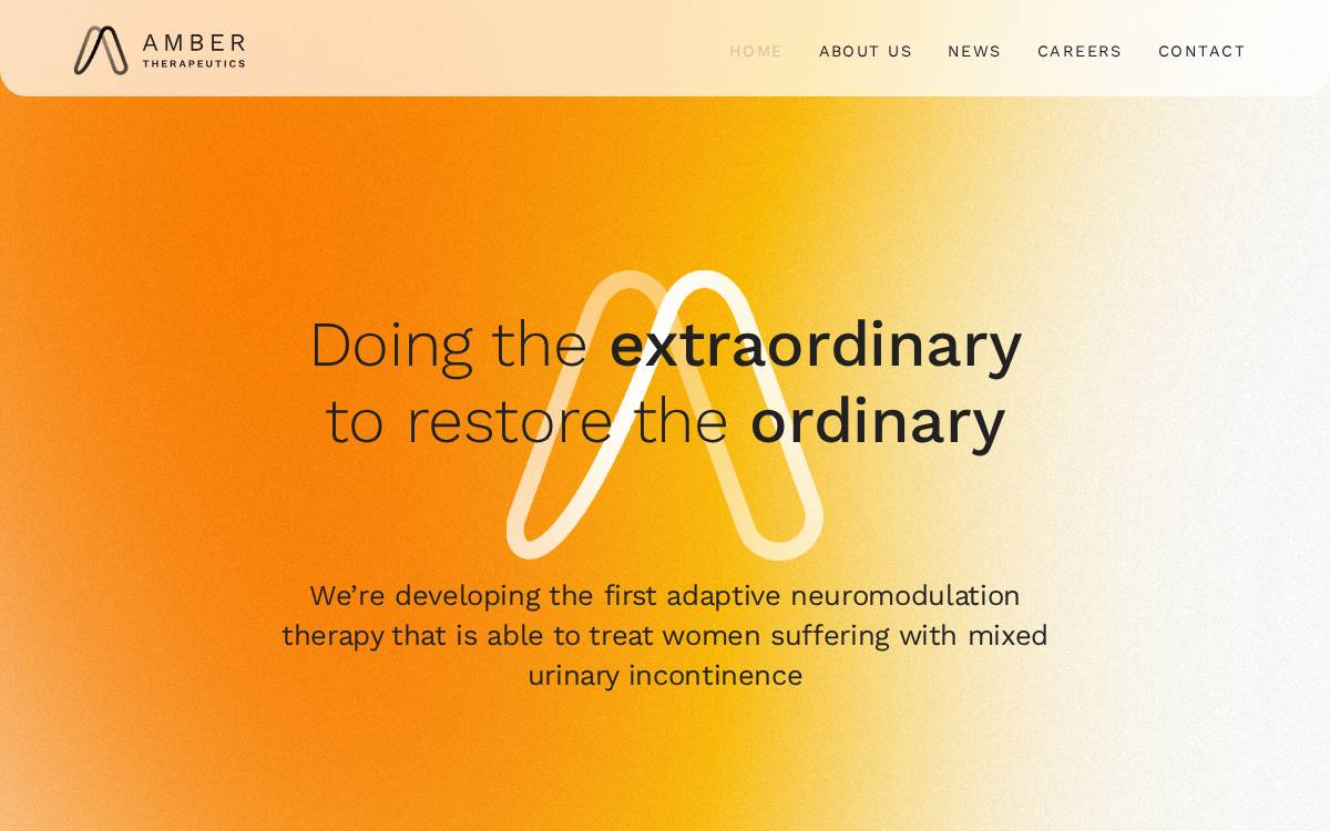 Amber Therapeutics website preview