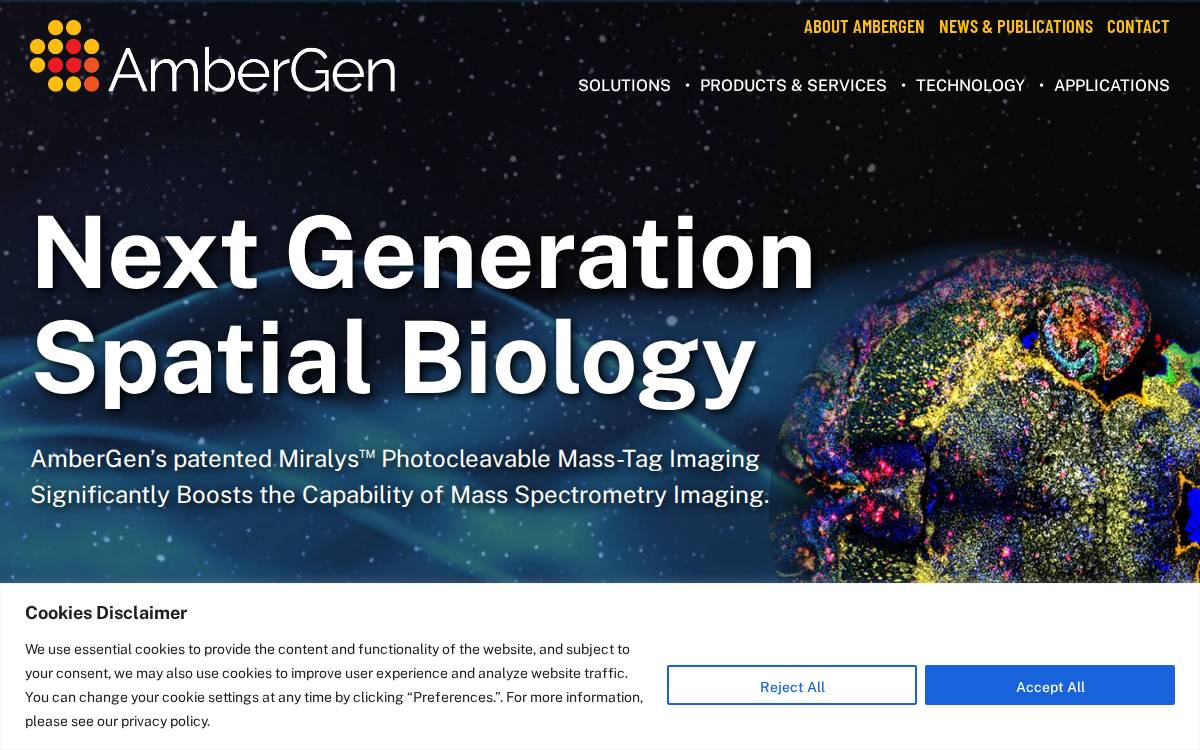 Ambergen website preview
