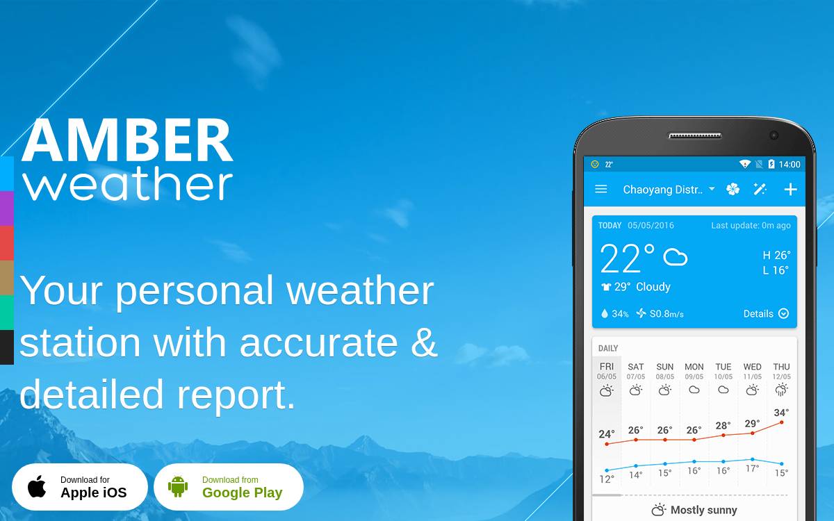 Amber Weather website preview