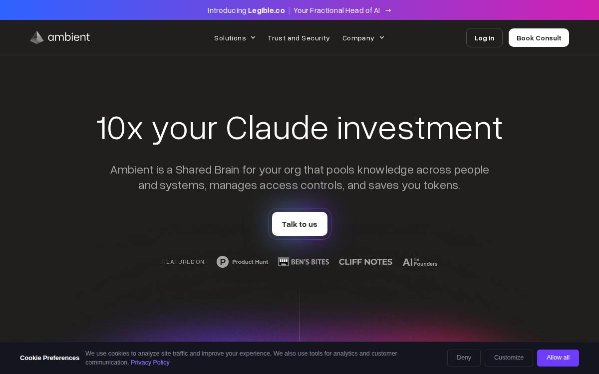 Ambient website preview