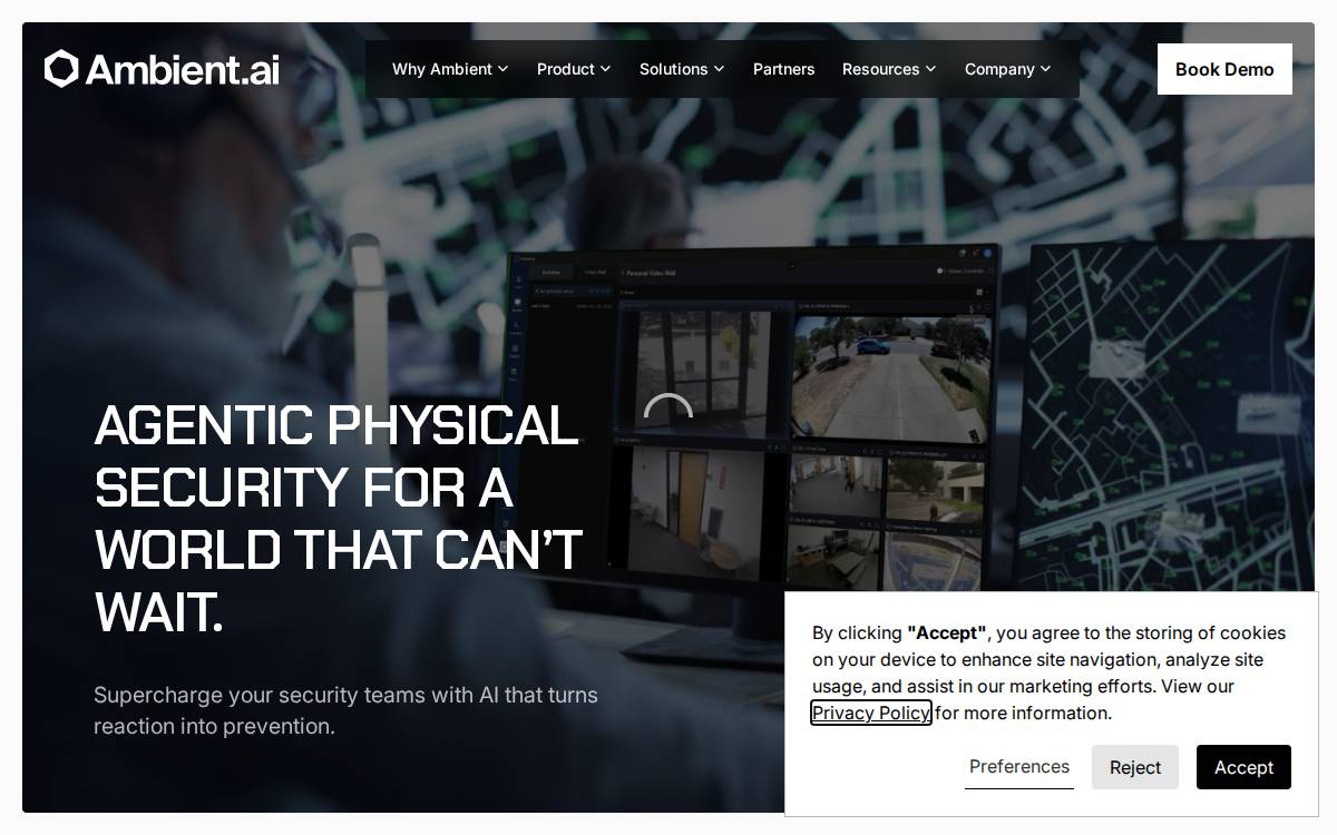 Ambient.ai website preview