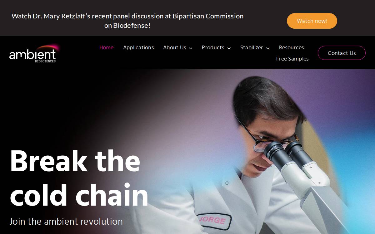 Ambient Biosciences website preview