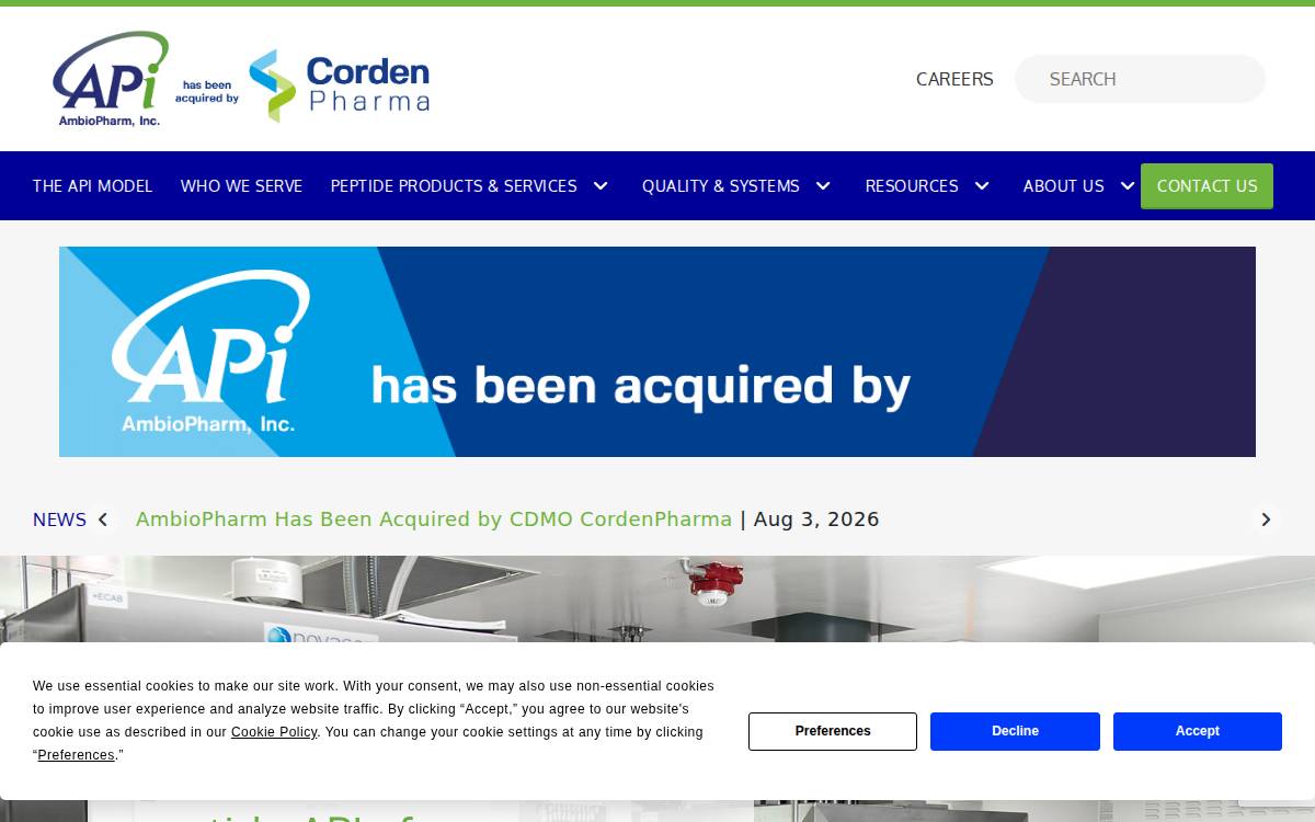 AmbioPharm website preview