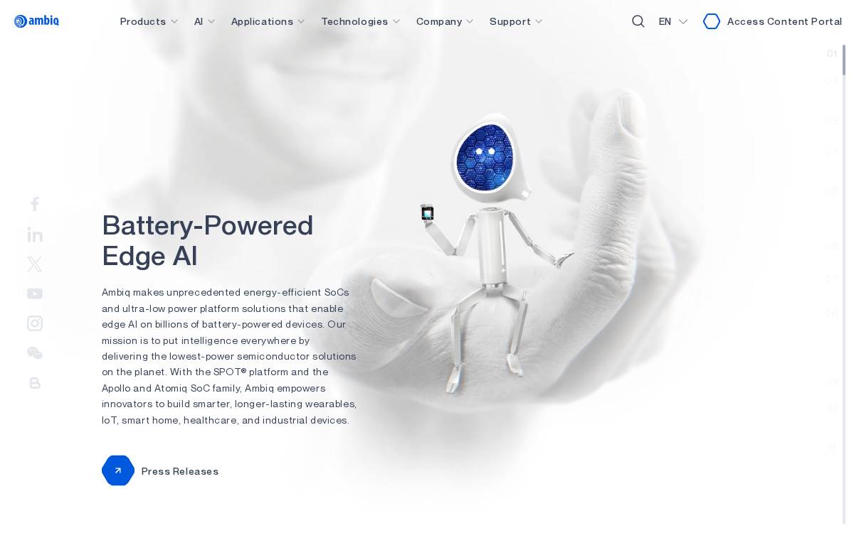 Ambiq website preview