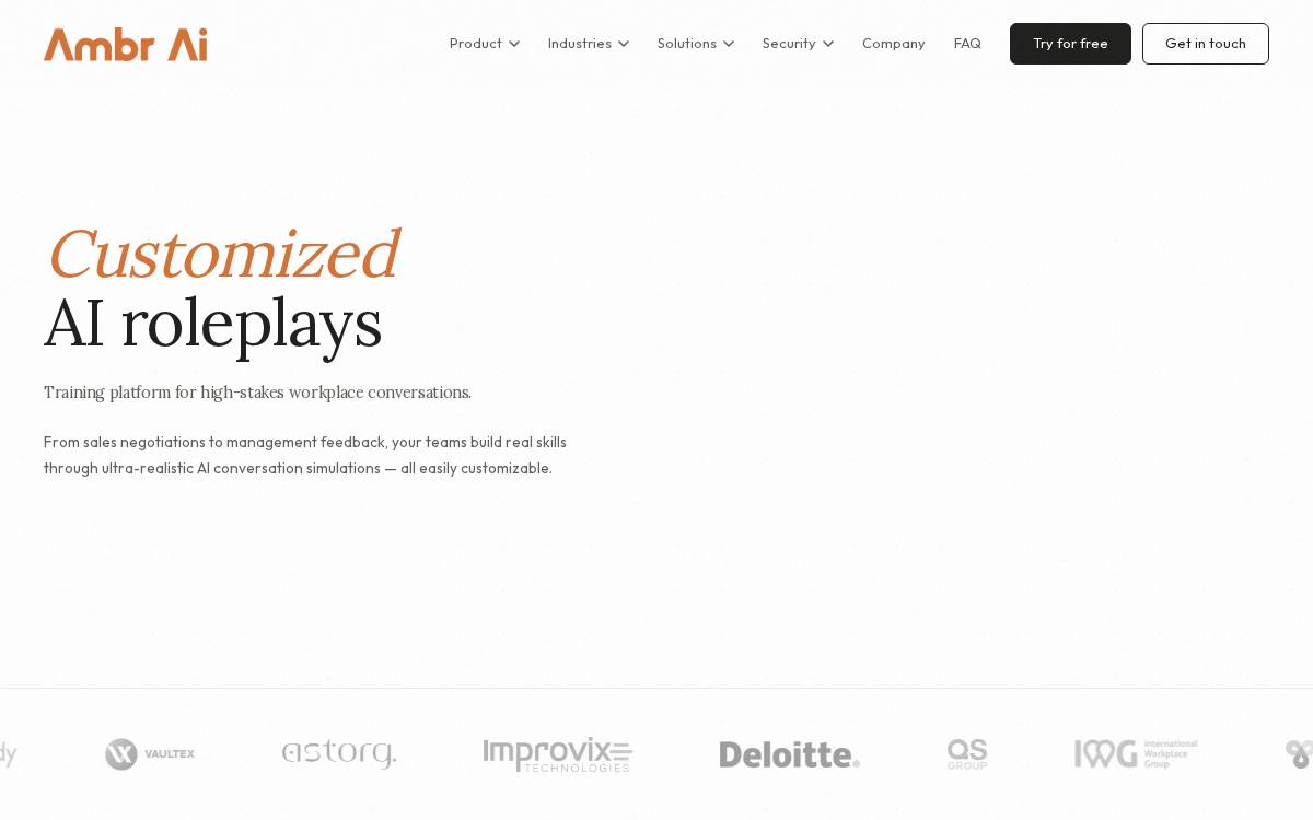 Ambr website preview