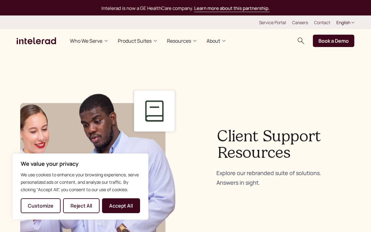 Ambra Health website preview