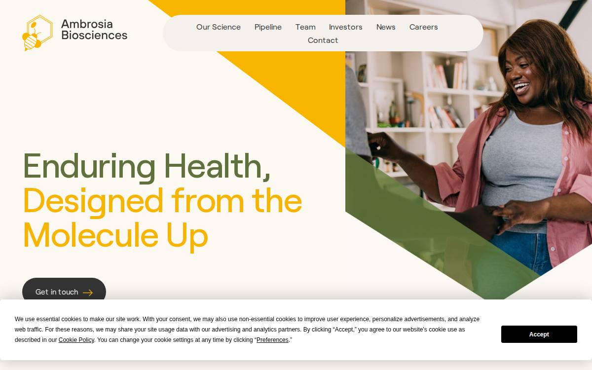 Ambrosiabiosciences website preview