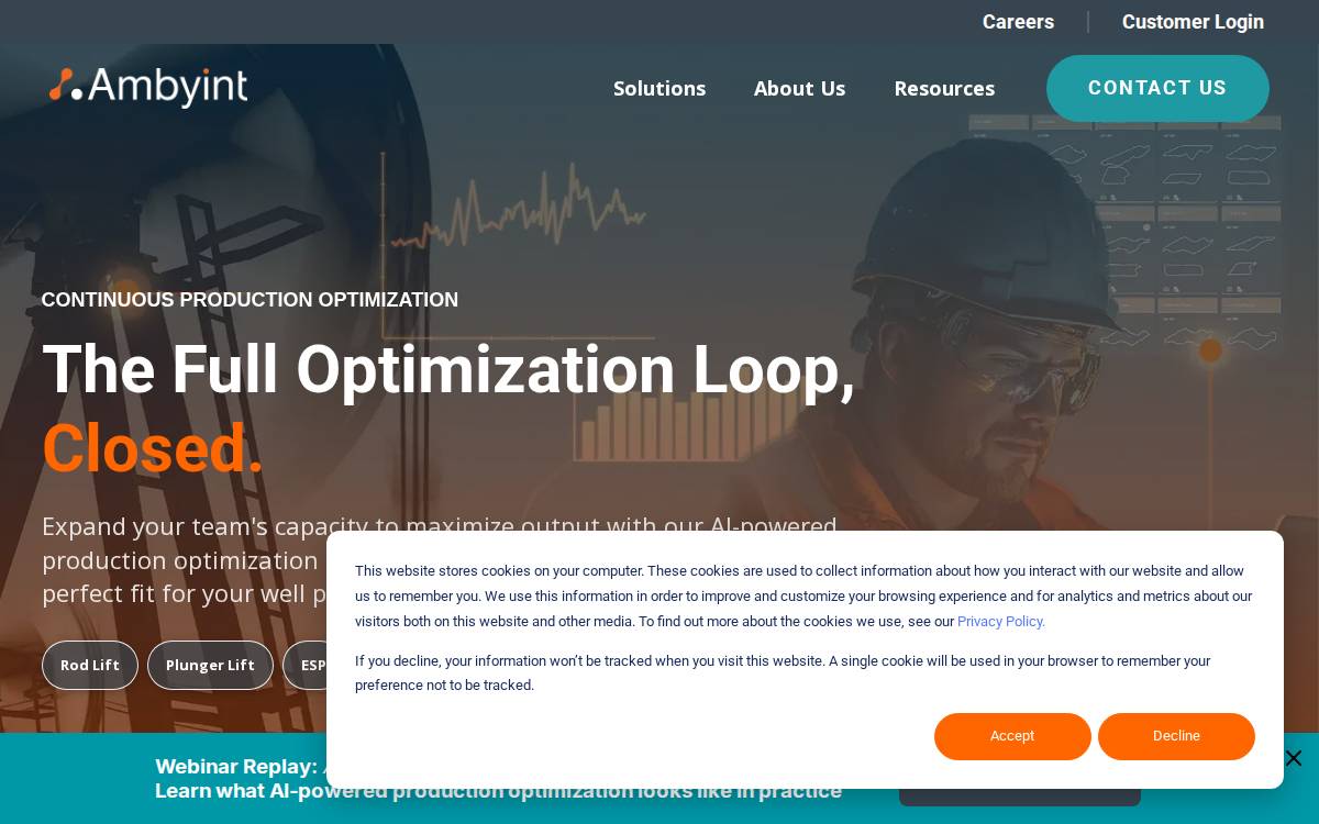 Ambyint website preview