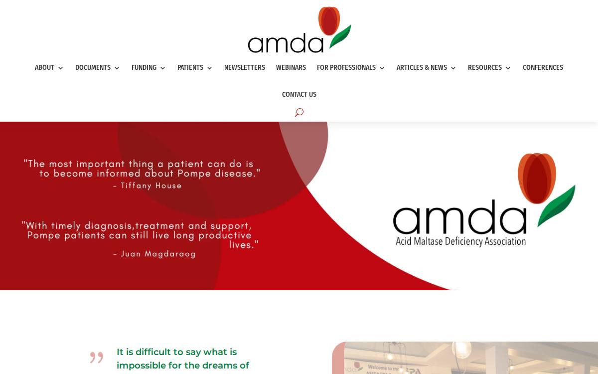 Amda Pompe website preview
