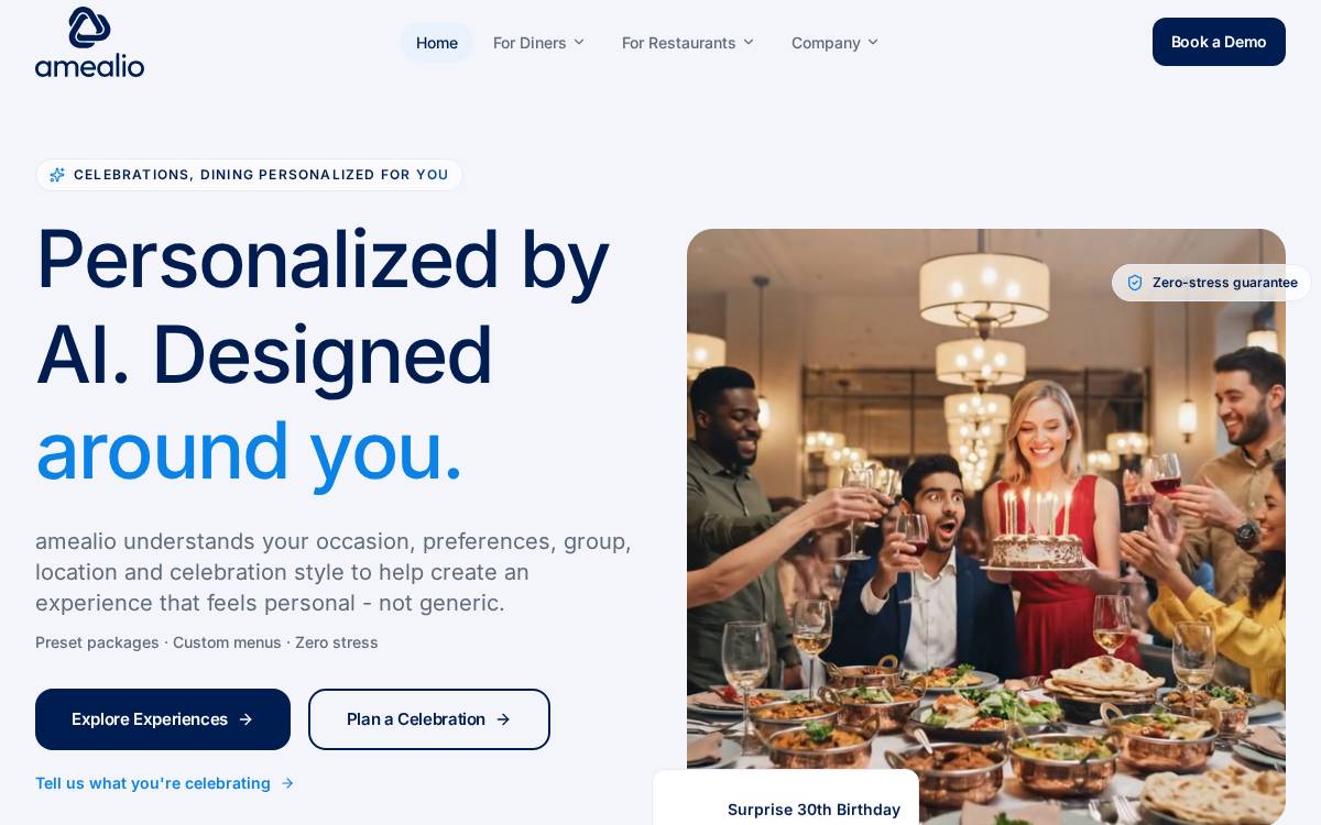 Amealio website preview