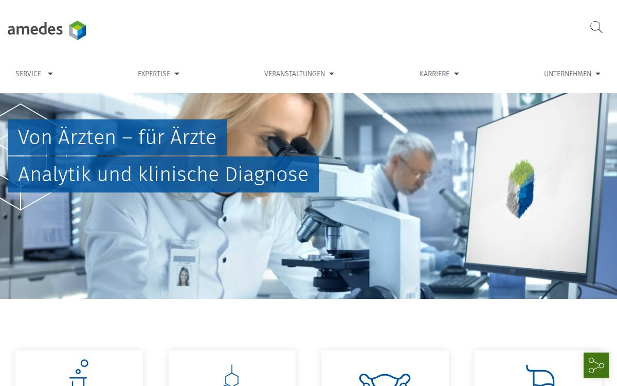 Amedes website preview