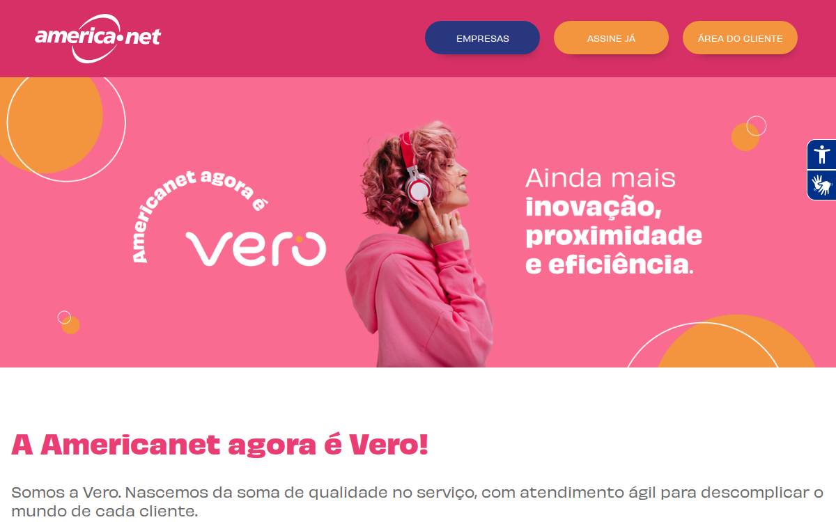 America Net website preview