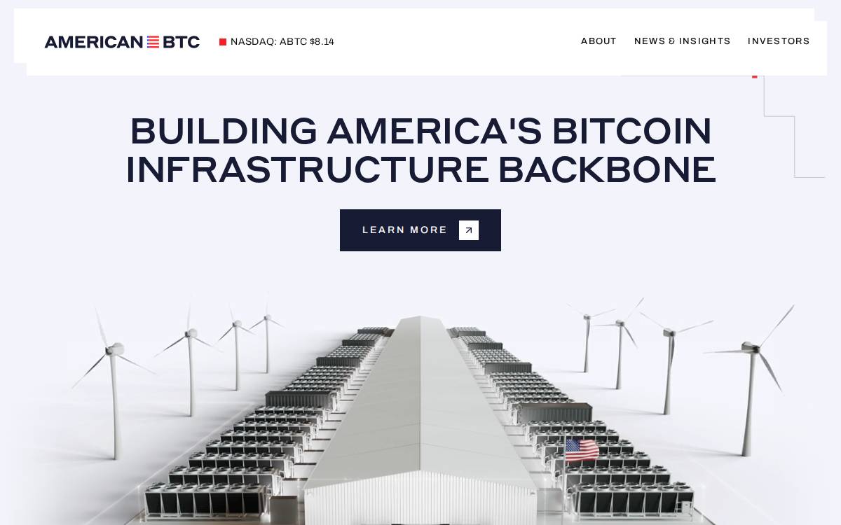 American Bitcoin website preview