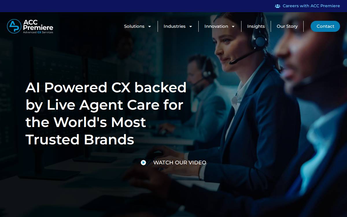 American Customer Care, Inc. website preview