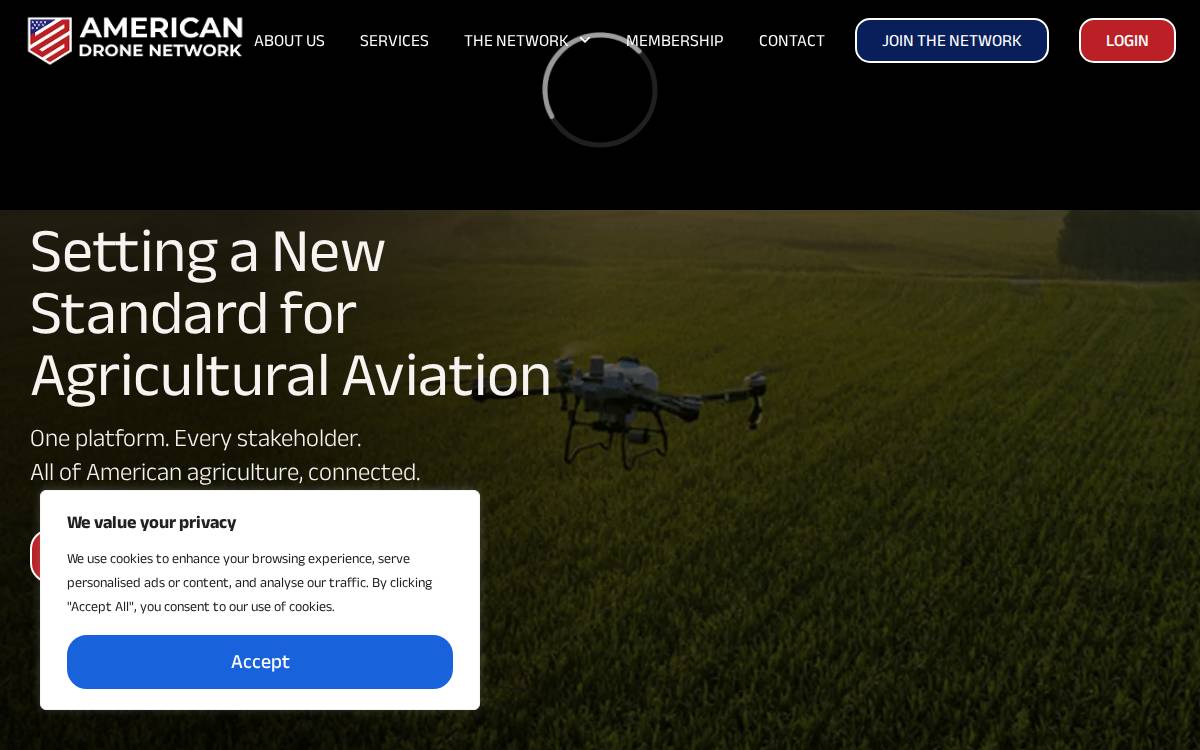 American Drone Network website preview
