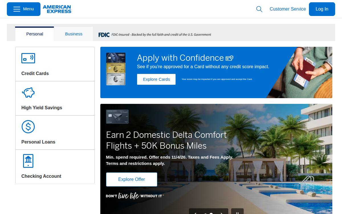 American Express Supplies website preview