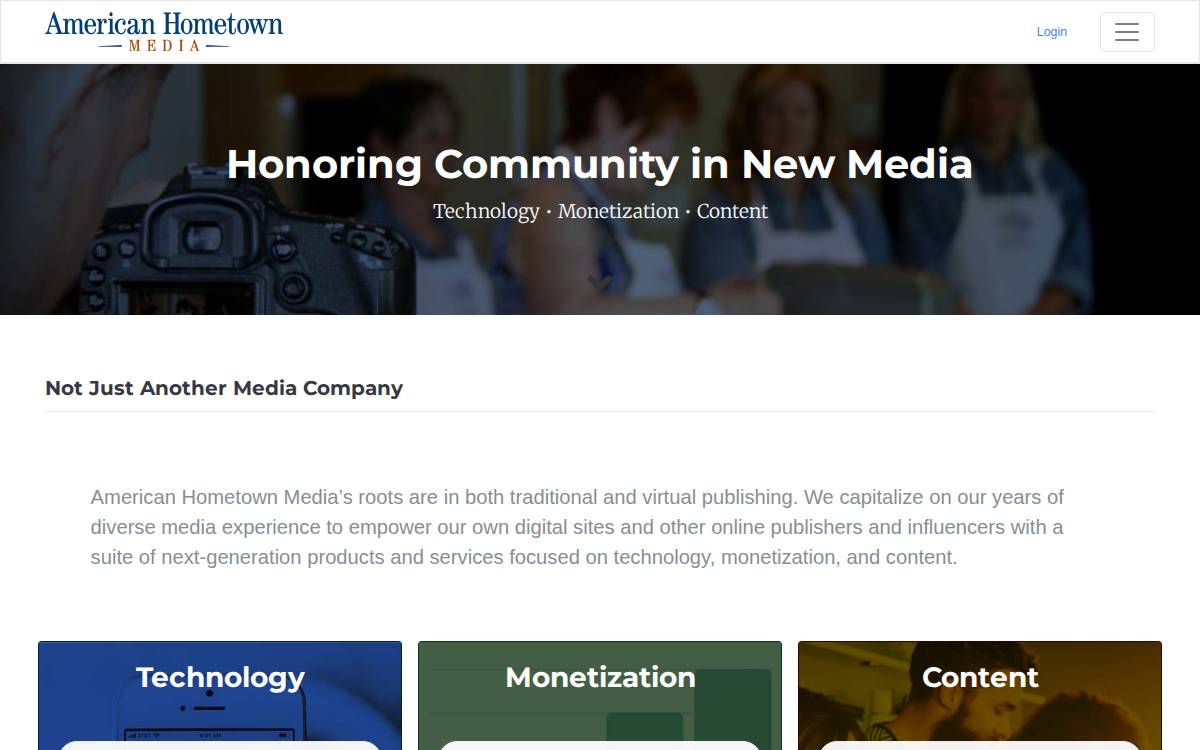 American Hometown Media website preview
