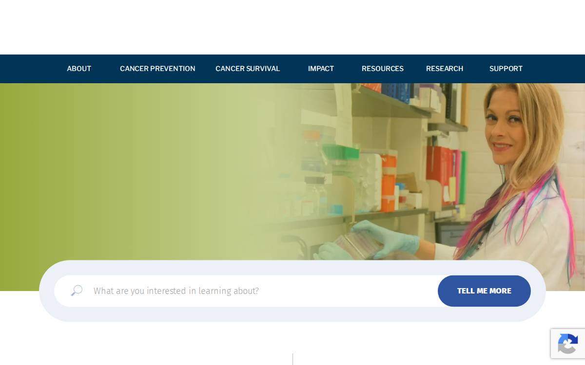 American Institute for Cancer Research (AICR) website preview