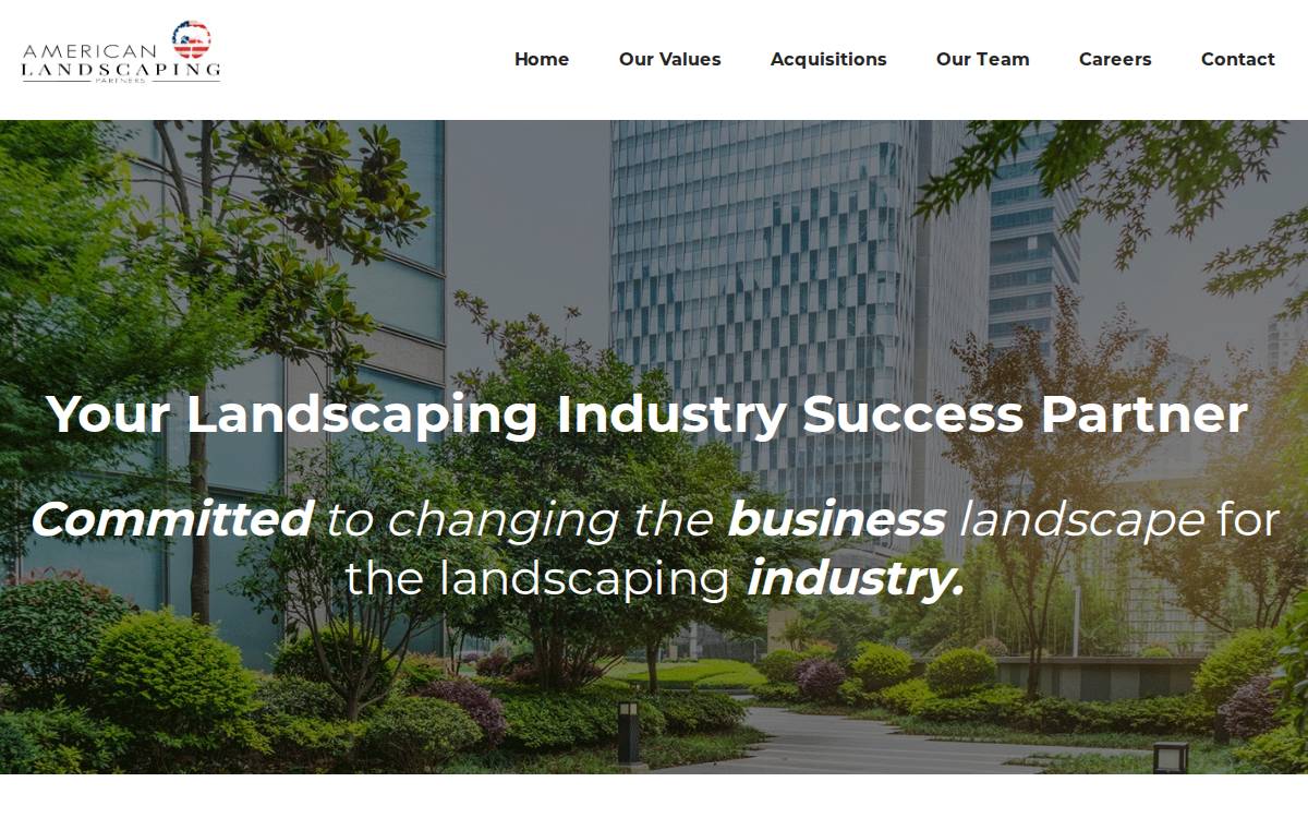 American Landscaping Partners website preview
