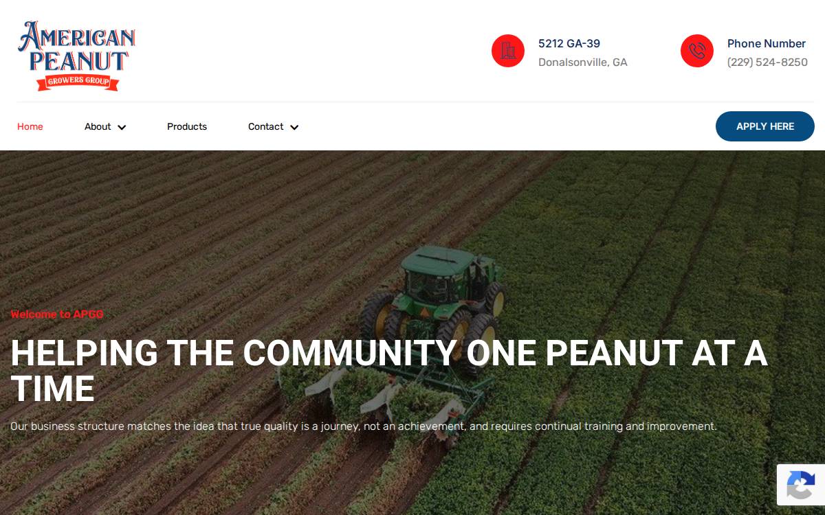 American Peanut Growers Group website preview