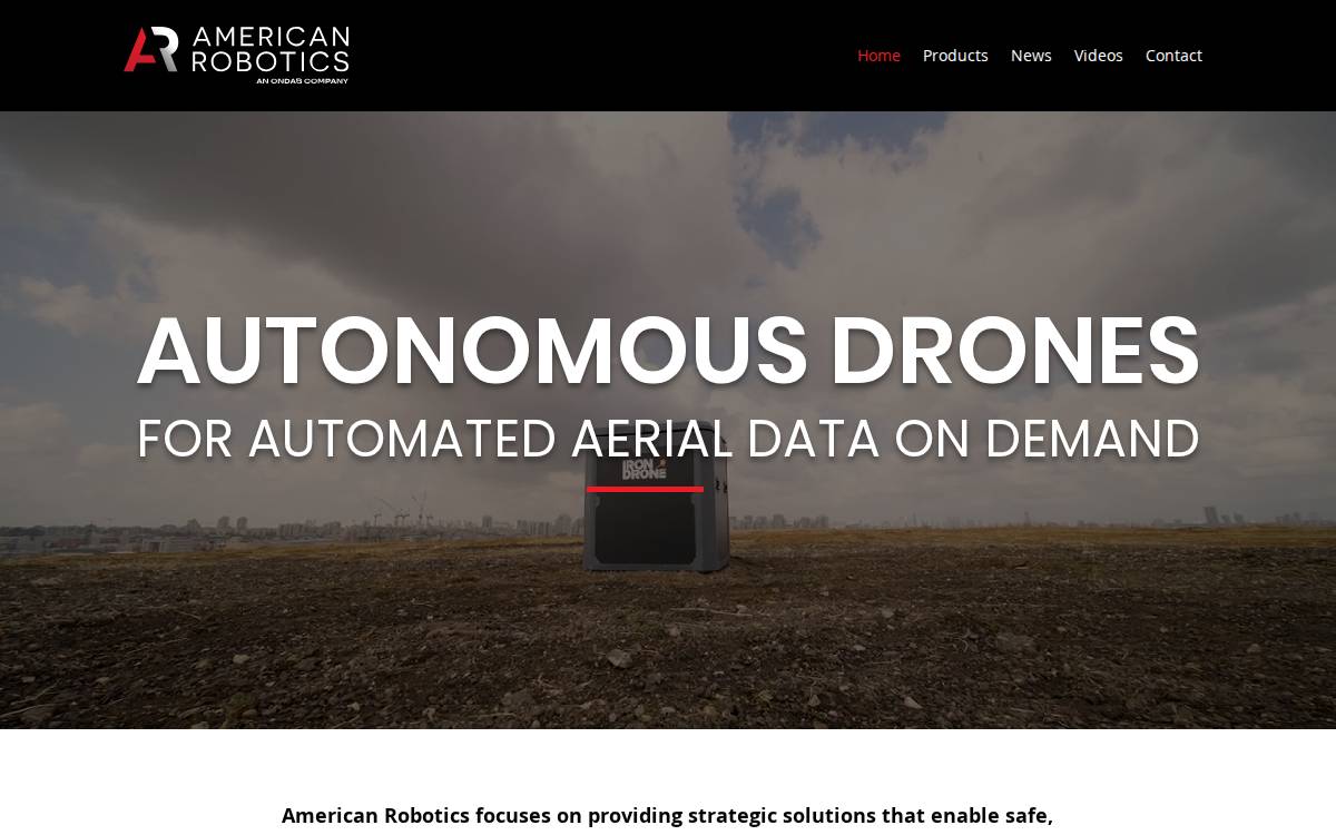 American Robotics website preview