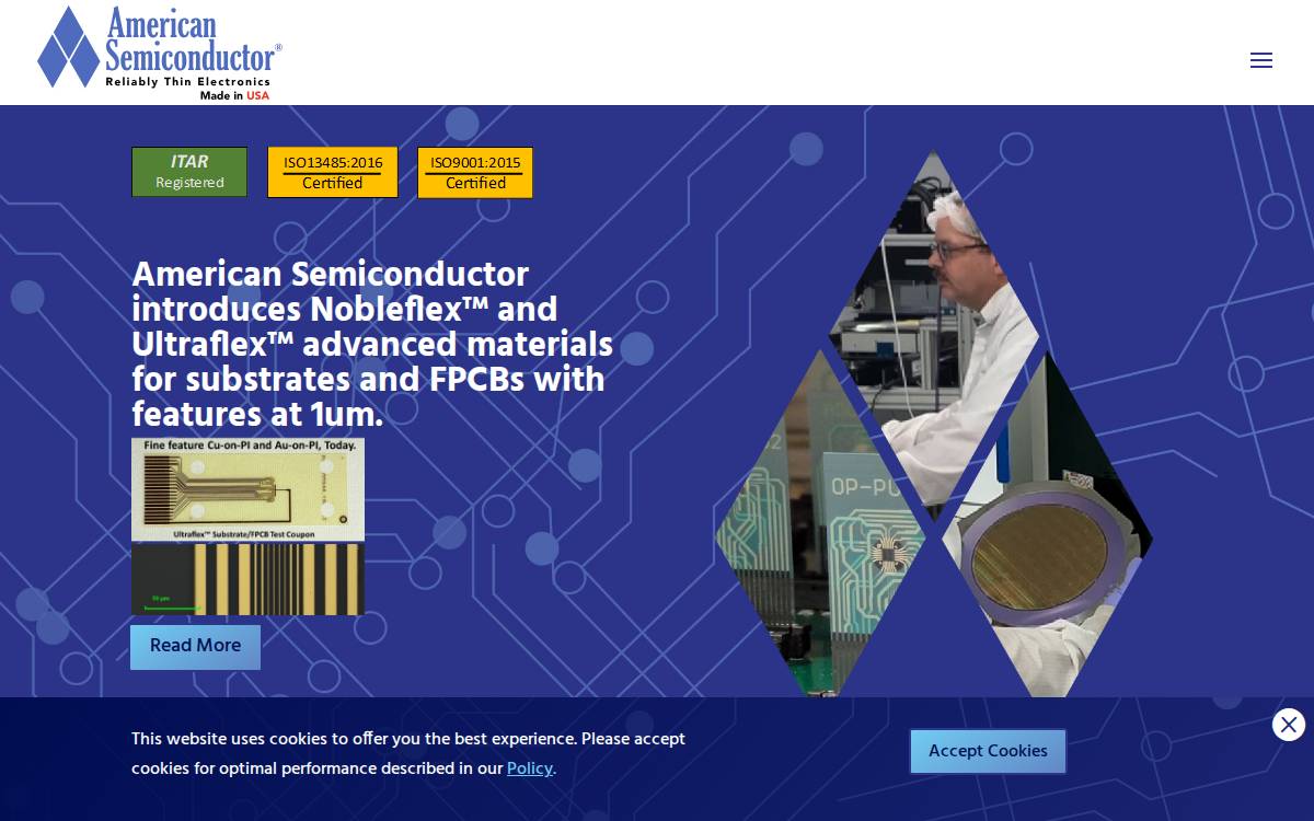 American Semiconductor website preview