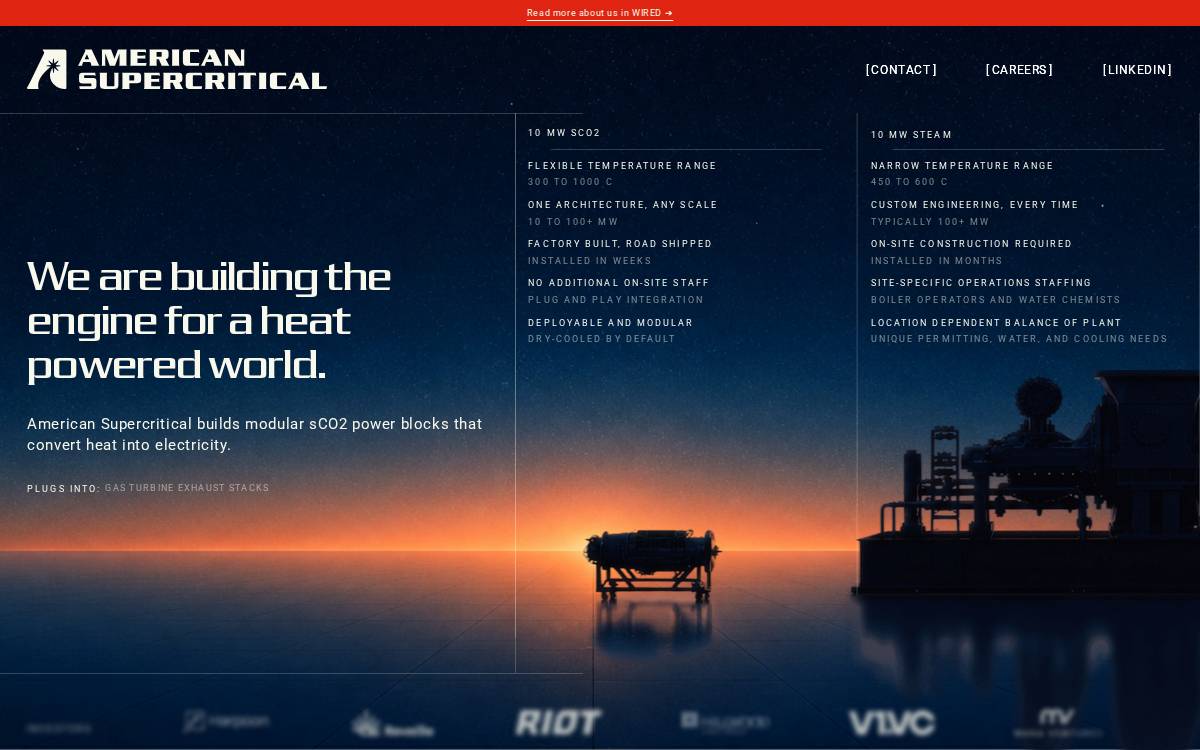 American Supercritical website preview