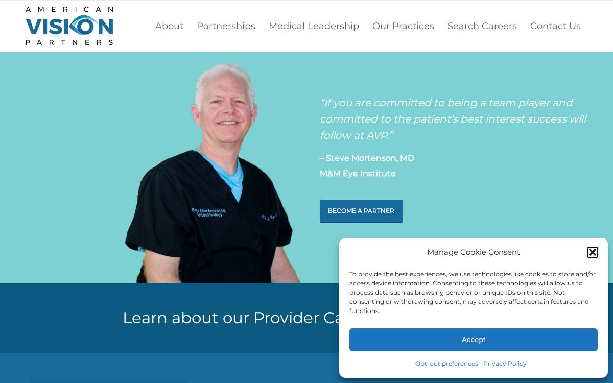 American Vision Partners website preview
