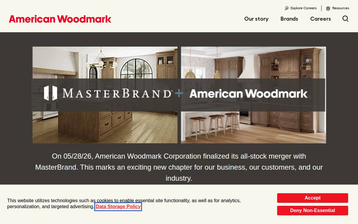 American Woodmark website preview