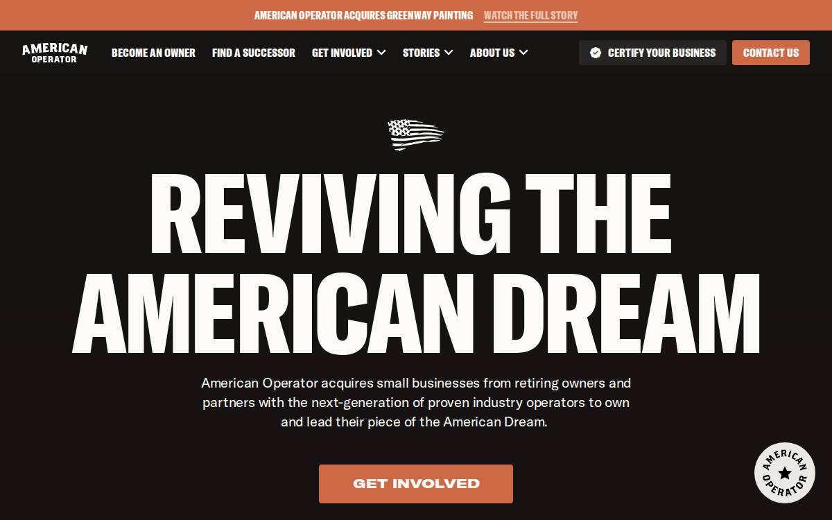 American Operator website preview