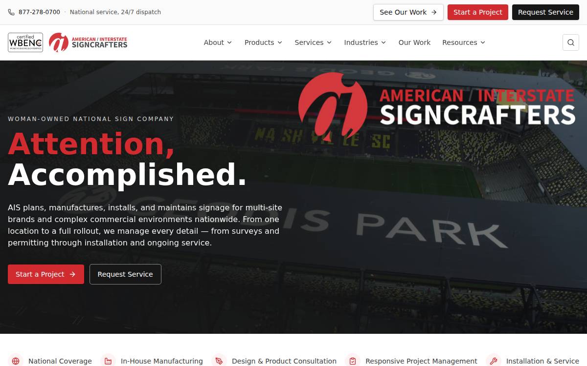 Americansigncrafters website preview