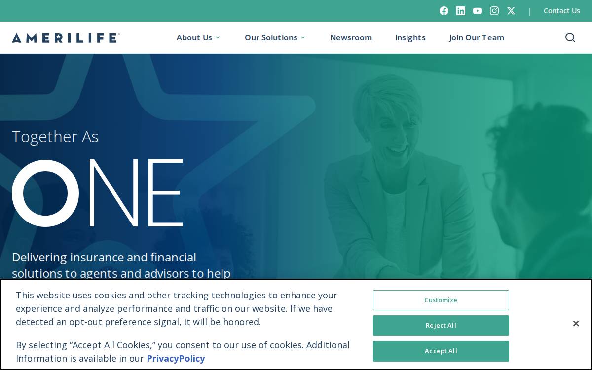 Amerilife website preview