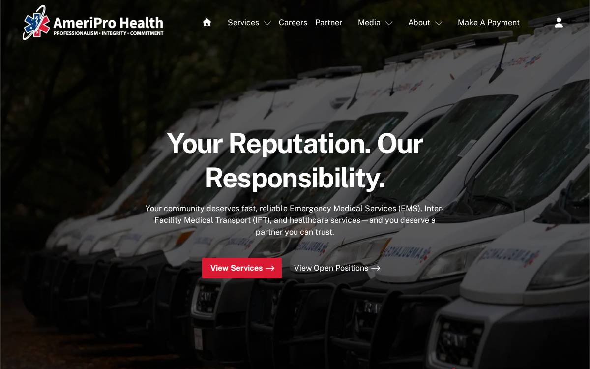 AmeriPro Health website preview